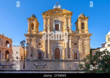 Kathedrale von Marsala, Piazza della Repubblica, Marsala, Trapani, Sizilien, Italien, Mittelmeer, Europa Stockfoto