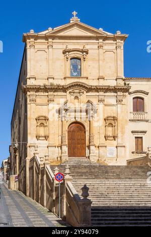 Chiesa e Convento di San Francesco all'Immacolata, UNESCO-Weltkulturerbe, Noto, Siracusa, Sizilien, Italien, Mittelmeerraum, Europa Stockfoto