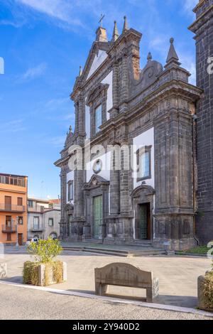 Kirche St. Nikolaus (Chiesa di San Nicola di Bari), Randazzo, Catania, Sizilien, Italien, Mittelmeerraum, Europa Stockfoto