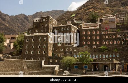 Rijal al Ma'a (Rijal Almaa) Heritage Village, in der Nähe von Abha, Asir, Südwesten Saudi-Arabiens, Naher Osten Stockfoto