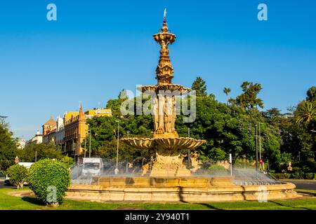 Fuente de las Cuatro Estaciones (Brunnen der vier Jahreszeiten), Sevilla, Andalusien, Spanien, Europa Stockfoto