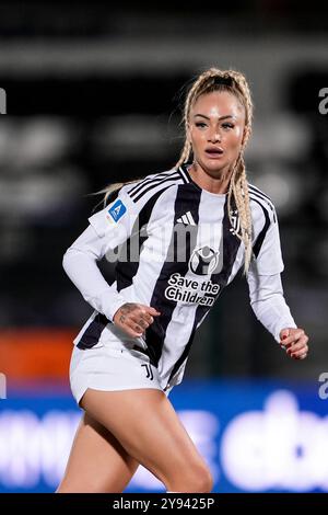 Biella, Italien. Oktober 2024. Juventus Women Alisha Lehmann während des Serie A Frauenfußballspiels zwischen Juventus Women und Fiorentina im Stadion Comunale Vittorio Pozzo La Marmora in Biella, Italien - 30. September 2024. Sport - Fußball (Foto: Fabio Ferrari/LaPresse) Credit: LaPresse/Alamy Live News Stockfoto