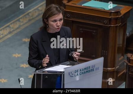 Brüssel, Belgien Oktober 2024. Irina de Knop des Open VLD, Bild auf einer Plenarsitzung der Kammer im Bundesparlament in Brüssel am Dienstag, den 08. Oktober 2024. BELGA FOTO NICOLAS MAETERLINCK Credit: Belga News Agency/Alamy Live News Stockfoto