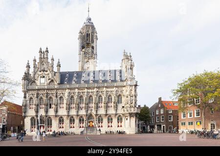Rathaus auf dem Marktplatz im Zentrum von Middelburg in Zeeland. Stockfoto