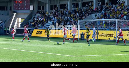 Göteborg, Schweden, 12. Mai 2024: Moment im Spiel zwischen BK Häcken und Kalmar FF. Endergebnis 3-1. Stockfoto