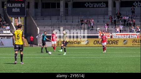 Göteborg, Schweden, 12. Mai 2024: Moment im Spiel zwischen BK Häcken und Kalmar FF. Endergebnis 3-1. Stockfoto