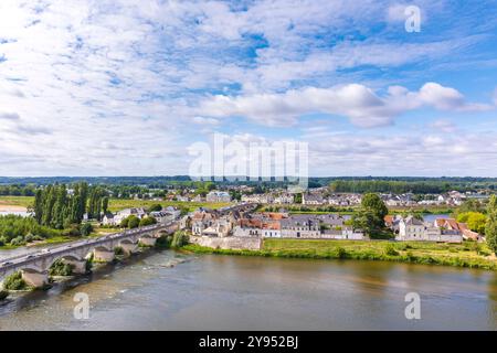 Amboise Dorf im Departement Indre-et-Loire des Loire-Tals in Frankreich. Bekannt für die berühmte Burg Château d'Amboise. Stockfoto