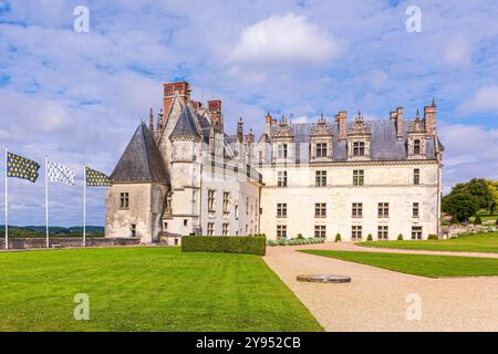 Amboise Dorf im Departement Indre-et-Loire des Loire-Tals in Frankreich. Bekannt für die berühmte Burg Château d'Amboise. Stockfoto