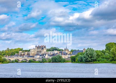 Amboise Dorf im Departement Indre-et-Loire des Loire-Tals in Frankreich. Bekannt für die berühmte Burg Château d'Amboise. Stockfoto