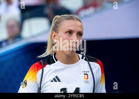 Marseille, Frankreich. Juli 2024. ELISA Senß (Deutschland, #14), FRA, Olympische Spiele Paris 2024, Fussball Frauen, Deutschland (GER) vs Australien (aus), 1. Spieltag, Gruppe B, 25.07.2024 Foto: Eibner-Pressefoto/Michael Memmler Credit: dpa/Alamy Live News Stockfoto