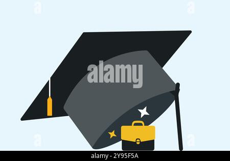 Illustration zur Berufsfalle des Abschlusses Stock Vektor