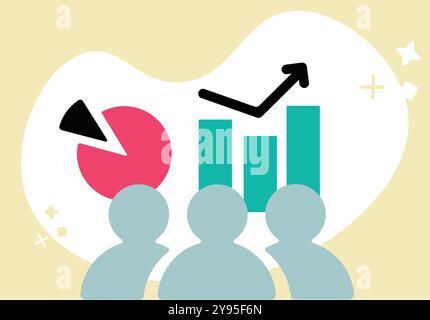 Analyse des Diagramms für die Geschäftsstrategie Stock Vektor