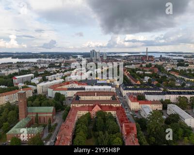 Helsinki City Block von der Luft entfernt Stockfoto