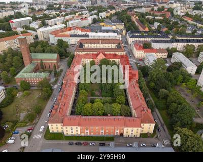 Helsinki City Block von der Luft entfernt Stockfoto