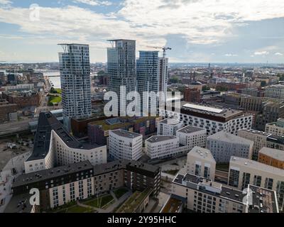 Neue Wohnsiedlungen im Bezirk Kalasatama in Helsinki, Finnland Stockfoto