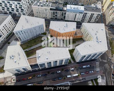 Neue Wohnsiedlungen im Bezirk Kalasatama in Helsinki, Finnland Stockfoto