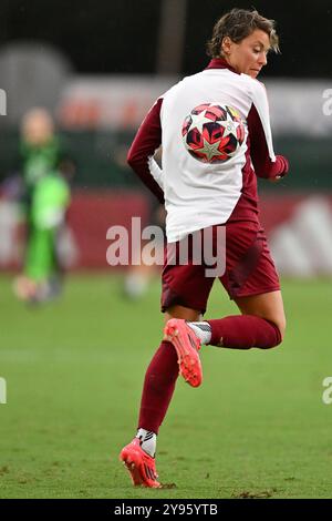 8. Oktober 2024, Stadio Tre Fontane, Roma, Italien; UEFA Champions League Frauenfußball; Roma gegen Wolfsburg; Valentina Giacinti von AS Roma Stockfoto