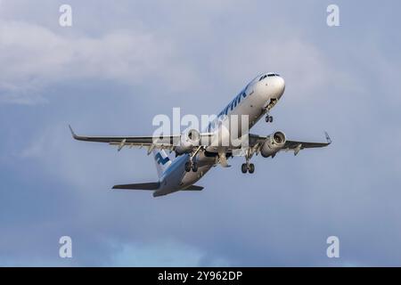 Suomeksi ||| auf Englisch Stockfoto
