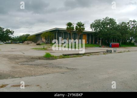 Nur redaktionelle Verwendung St. Petersburg, FL, USA 7. Oktober 2024. Bau und Umbau der Barack Hussein Obama Library. Die Hauptbibliothek wird aktualisiert Stockfoto