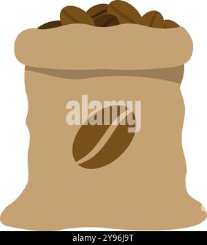 Ein Sack Kaffeebohnen, hochwertiges Vektordesign Stock Vektor