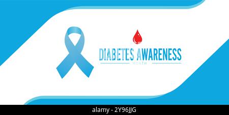 Nationaler Diabetes-Sensibilisierungsmonat wird jedes Jahr im November beobachtet Vektor-Illustration auf dem Hintergrund Stock Vektor