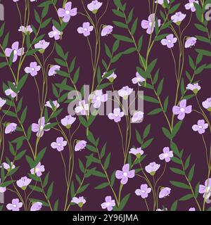 Vektor für zartes Lavendelblumenmuster Stock Vektor