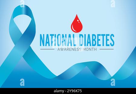 Nationaler Diabetes-Sensibilisierungsmonat wird jedes Jahr im November beobachtet Vektor-Illustration auf dem Hintergrund Stock Vektor
