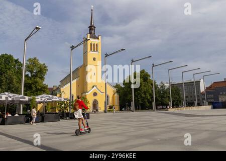 Freiheitsplatz in der Innenstadt von Tallinn Stockfoto