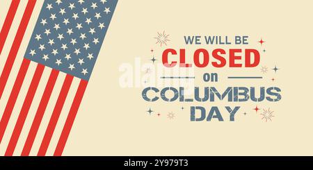 Feier Columbus Day Hintergrund Design Columbus Day mit Schiff Vektor Illustration Stock Vektor