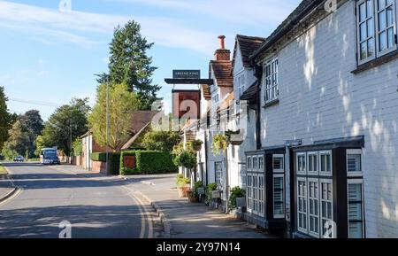 Das Hand & Flowers Pub Restaurant in Marlow Hand & Flowers, das von Koch Tom Kerridge gehört, ist der einzige Pub in Großbritannien, der mit zwei Michelin-Sternen ausgezeichnet wurde Stockfoto