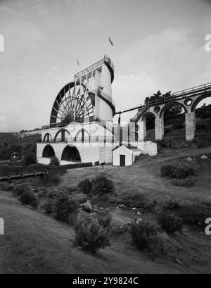 Laxey Wheel, Isle of man 2006, gedreht auf einem 5x4-Film Stockfoto