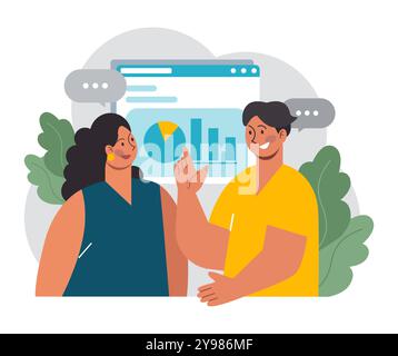 CATWOE-Technik. Moderner Ansatz, um die verschiedenen Perspektiven einer geschäftlichen Herausforderung zu verstehen. Mnemonische Checkliste zur Problemerkennung und -Lösung. Illustration des flachen Vektors Stock Vektor