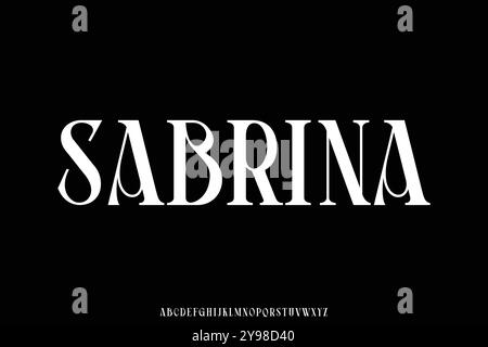 Dekorative Glamor Stil Serif Alphabet Anzeige Schriftart Vektor Stock Vektor