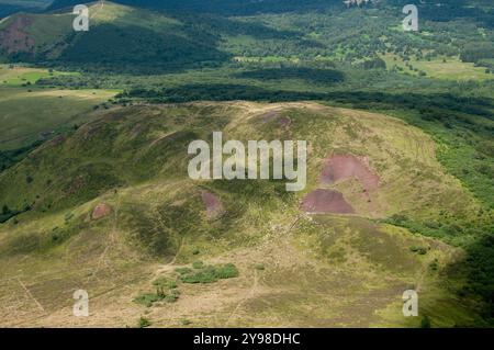 Panorama des Puy-de-Dôme in Frankreich Stockfoto