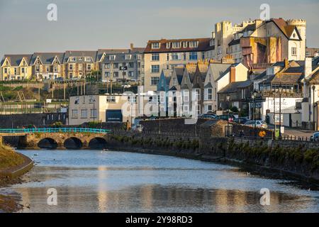 Bude, Vereinigtes Königreich, 19.09.2024, Küstenstadt Bude und Fluss NEET in North Cornwall Stockfoto