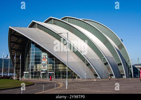 Das Clyde Auditorium, aufgrund seiner Form liebevoll als Armadillo bekannt, Glasgow, Schottland Stockfoto