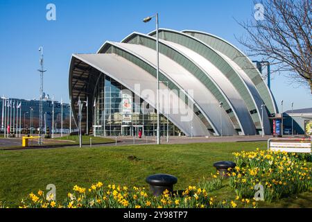 Das Clyde Auditorium, aufgrund seiner Form liebevoll als Armadillo bekannt, Glasgow, Schottland Stockfoto