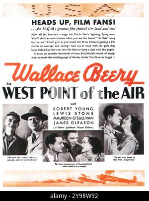 1935 West Point of the Air Filmplakat von Richard Rosson mit Wallace Beery, Robert Young Stockfoto