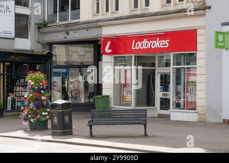 Ladbrokes Wettgeschäft, Kendal, Cumbria, Großbritannien Stockfoto