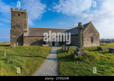 St. Materiana's Church in Tintagel, Cornwall, Großbritannien Stockfoto