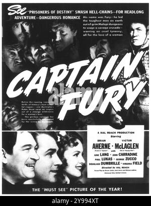 1939 Captain Fury-Western-Film von Hal Roach. Es liegt im kolonialen Australien. Mit Brian Aherne, Victor McLaglen Stockfoto