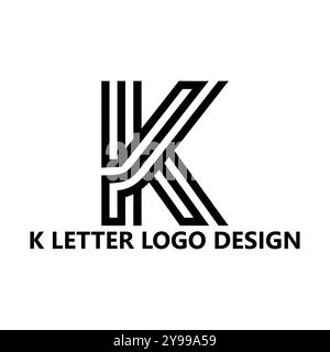 Logo-Design mit K-Buchstaben Stock Vektor