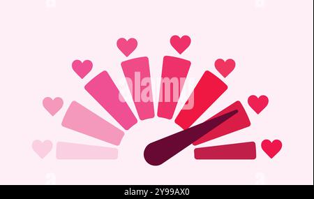 Liebespflege Emotion emotionale Messillustration Stock Vektor