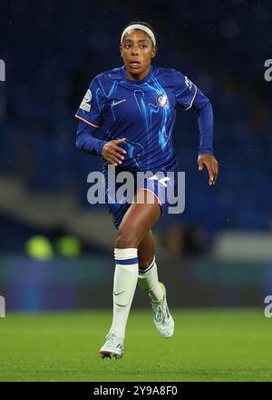 London, Großbritannien. Oktober 2024. Ashley Lawrence aus Chelsea während des Spiels der UEFA Womens Champions League in Stamford Bridge, London. Der Bildnachweis sollte lauten: Paul Terry/Sportimage Credit: Sportimage Ltd/Alamy Live News Stockfoto