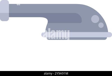 Vektorillustration eines Duschkopfes, der Wasser sprüht, isoliert auf einem weißen Hintergrund Stock Vektor