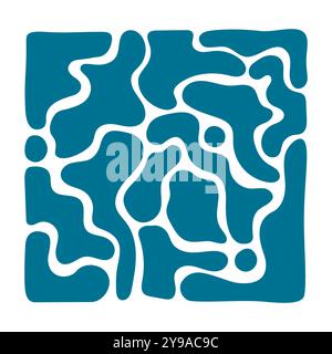 Minimalistisches abstraktes Kunstdesign. Auffällige organische Formen. Fließendes dekoratives Muster Stock Vektor