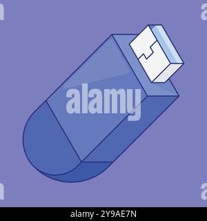 Vektorsymbol für USB-Stiftlaufwerk. Illustrationsvektor des USB-Speicherlaufwerks. usb-pc-Laufwerk Vektor Stock Vektor