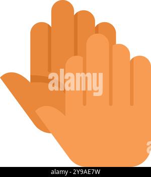 Diese Vektor-Illustration zeigt zwei Hände, die hohe fünf geben, ein Symbol für Teamarbeit und Erfolg Stock Vektor