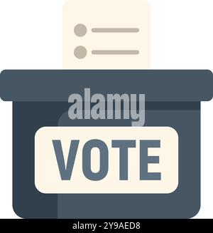 Wahlurne, die eine Abstimmung bei einer Wahl akzeptiert Stock Vektor