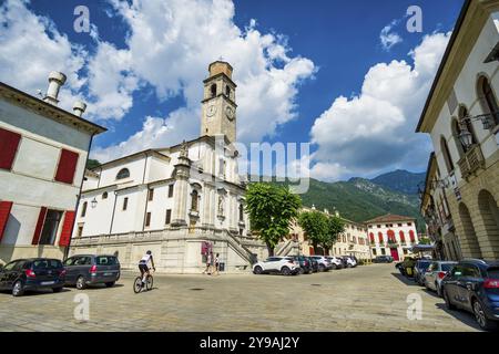 Pfarrkirche in Cison di Valmarino, Treviso, Italien, Europa Stockfoto